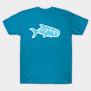 Chasing Scale Brand Fish Logo Border T-Shirt